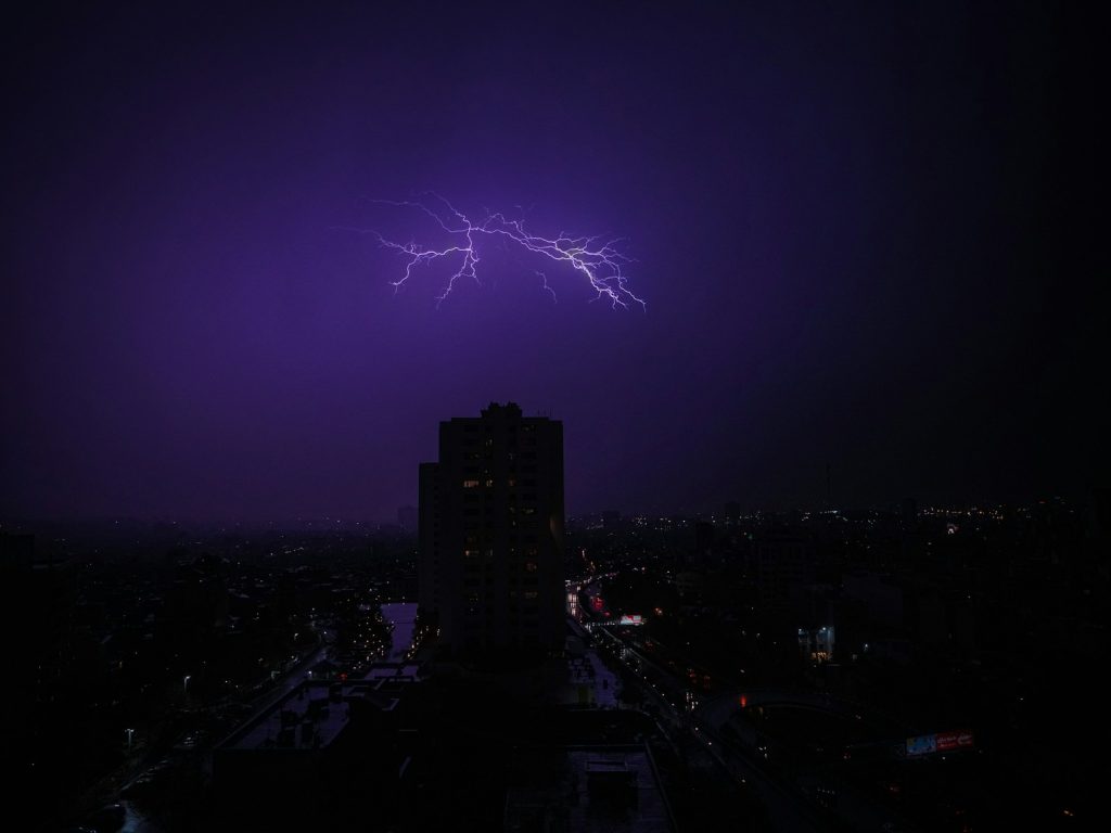 Storm clouds over Tehran during the Trump Iran strike pause
